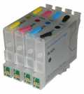 Komplet polnilnih kartuÅ¡ Fenix E-T0612+T0613+T0614+T0611bk z ARC Äipom brez Ärnila  kartuše, tonerji, polnila, kartuša, toner, polnilo, kartusa
